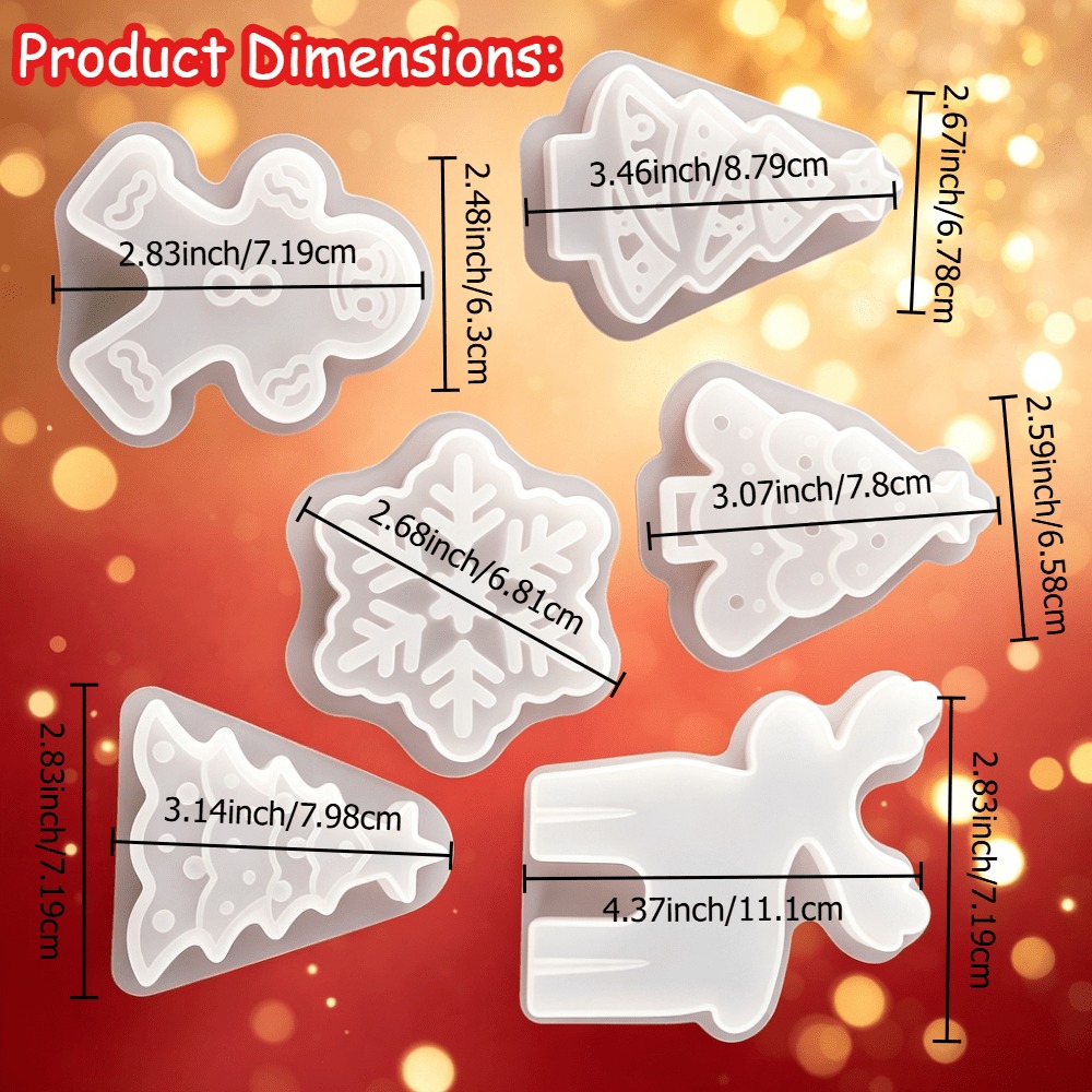 6pcs Silicone Candle Molds Chr - đánh giá và giá Holiday Candle Set