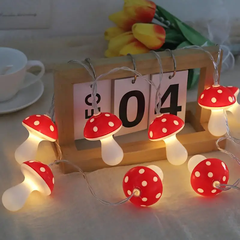 Cute Red Mushroom LED String L - đánh giá và giá Led Fairy String Lights