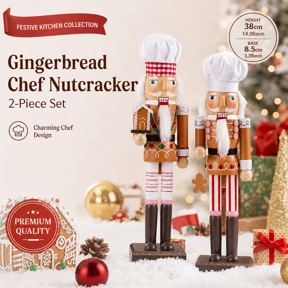 38CM Christmas Nutcracker Wood - đánh giá và giá Nutcracker Figurine