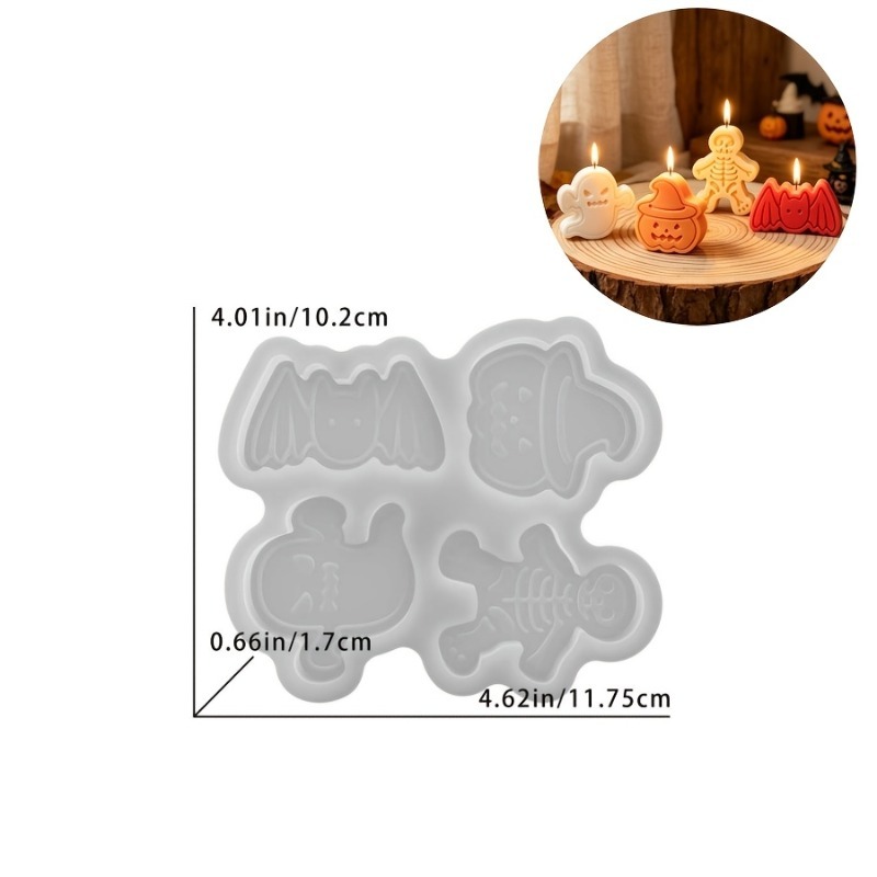 4-cavity silicone resin mold s - đánh giá và giá Holiday Candle Set