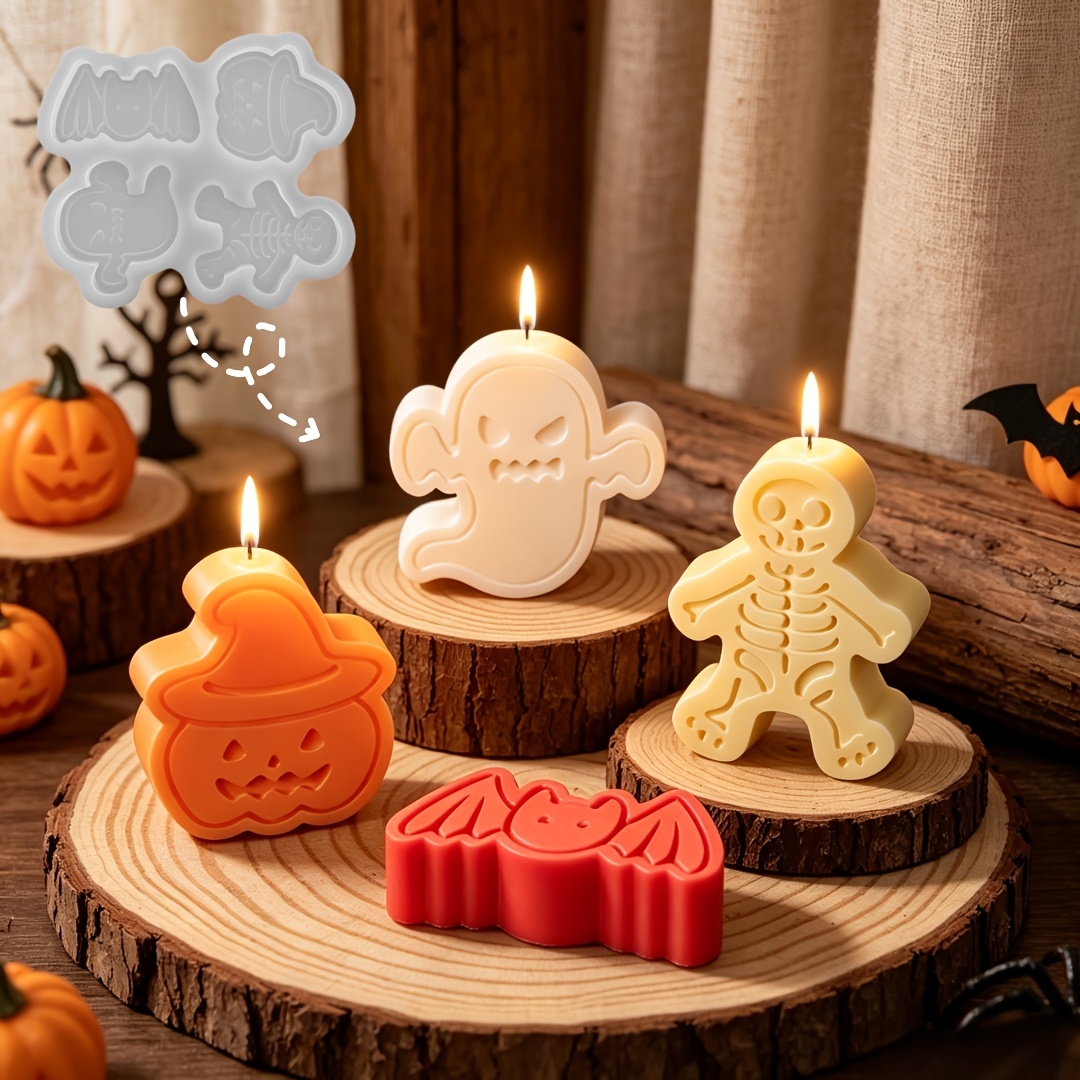 4-cavity silicone resin mold s - đánh giá và giá Holiday Candle Set